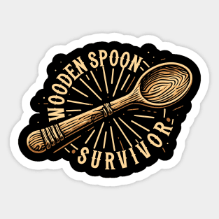 Wooden Spoon Survivor Sticker